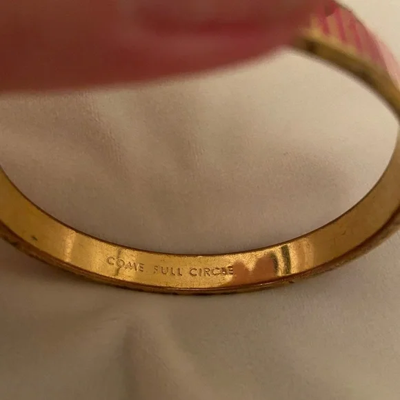 Kate spade come full circle pink and gold bracelet - Picture 3 of 4